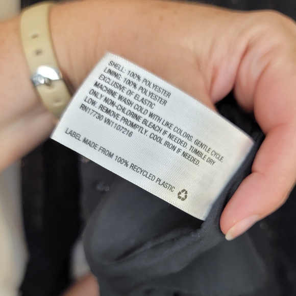 Ava & Viv Sparkling Dot Black Tie Front Relaxed Blouse - Picture 9 of 10